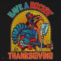 Funny Have A Rockin' Thanksgiving Rocker Turkey Women's Tank Top thumb 5