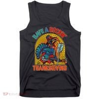 Funny Have A Rockin' Thanksgiving Rocker Turkey Tank Top thumb 0