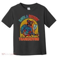 Funny Have A Rockin' Thanksgiving Rocker Turkey Toddler T-Shirt thumb 0