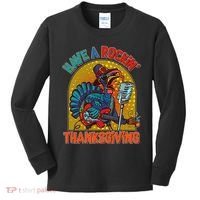 Funny Have A Rockin' Thanksgiving Rocker Turkey Kids Long Sleeve Shirt thumb 0
