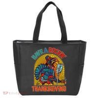 Funny Have A Rockin' Thanksgiving Rocker Turkey Tote Bag thumb 0