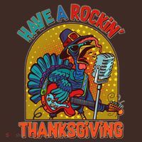 Funny Have A Rockin' Thanksgiving Rocker Turkey Coaster thumb 2