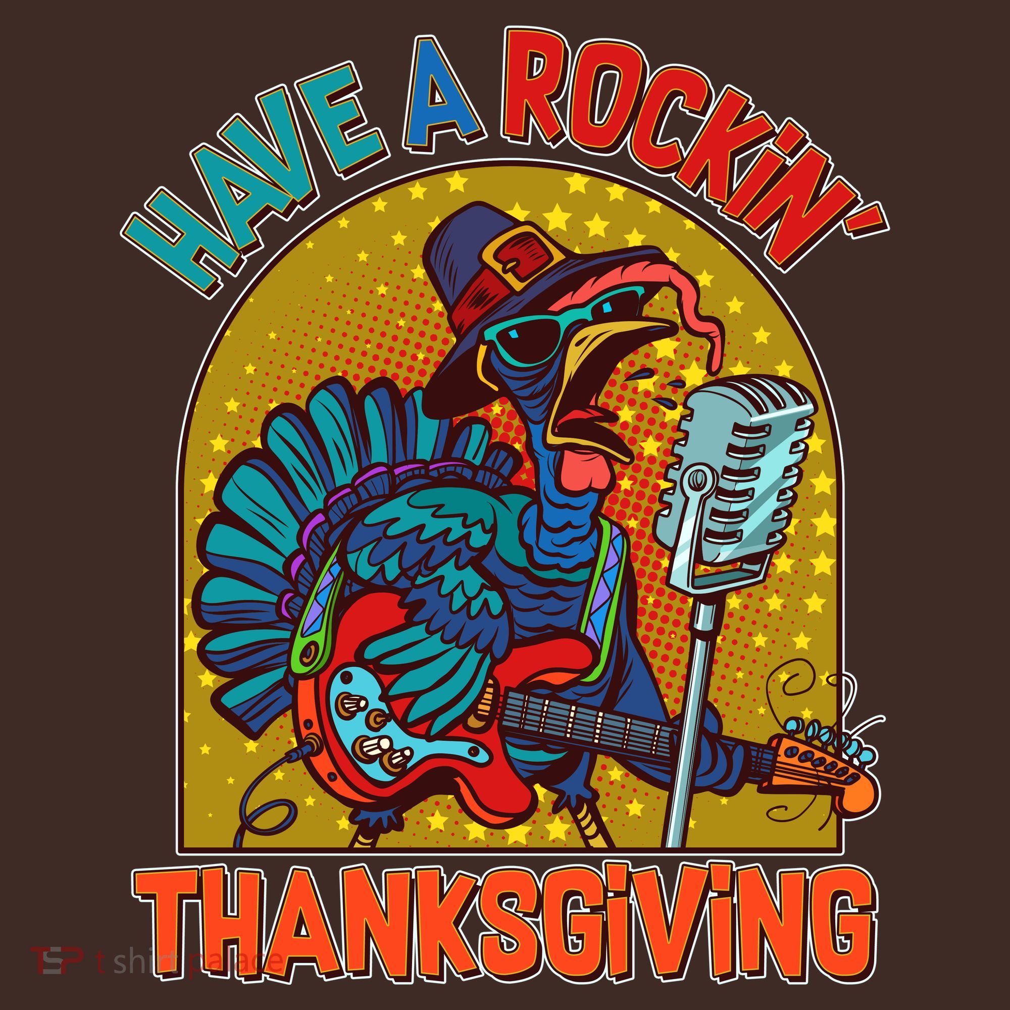 Funny Have A Rockin' Thanksgiving Rocker Turkey Mousepad