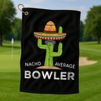 Fun Hilarious Bowler Joke Humor Funny Bowling Saying Golf Towel thumb 1