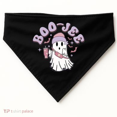 Funny Halloween Boo Jee Ghost USA-Made Doggie Bandana