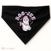 Funny Halloween Boo Jee Ghost USA-Made Doggie Bandana thumb 0