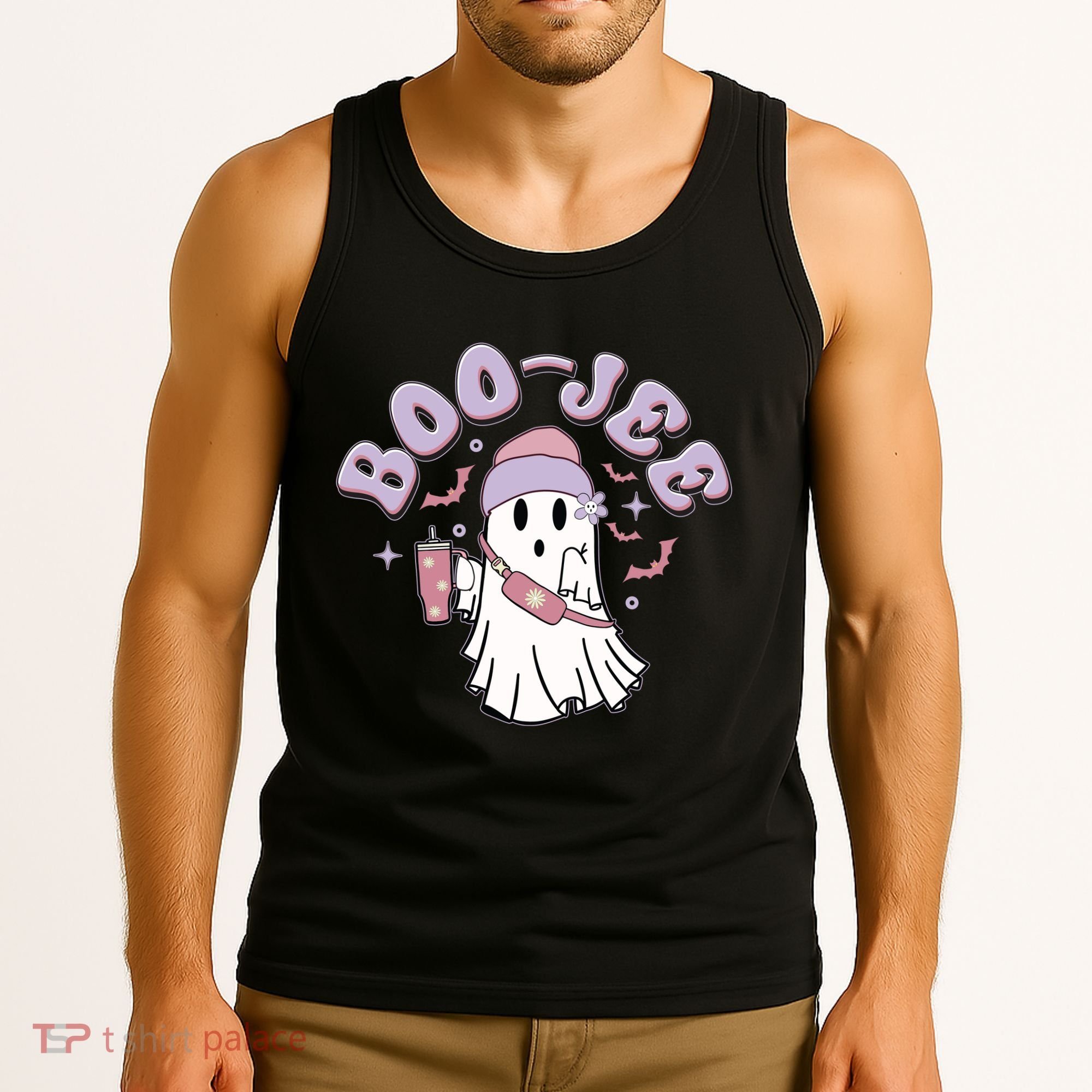 Funny Halloween Boo Jee Ghost Tank Top