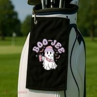 Funny Halloween Boo Jee Ghost Golf Towel thumb 2