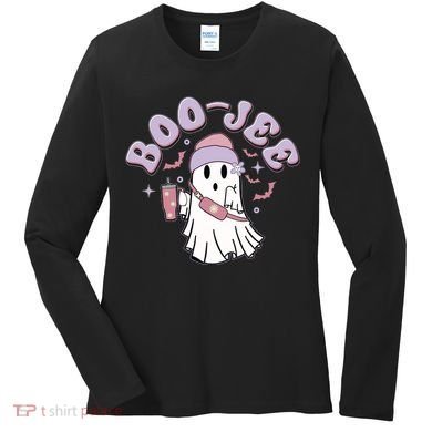 Funny Halloween Boo Jee Ghost Women's Long Sleeve Shirt
