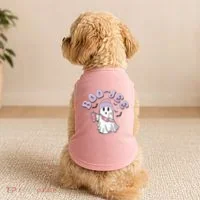 Funny Halloween Boo Jee Ghost Doggie Tank thumb 2