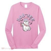 Funny Halloween Boo Jee Ghost Long Sleeve Shirt thumb 0