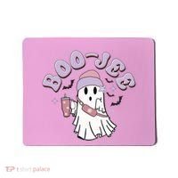 Funny Halloween Boo Jee Ghost Mousepad thumb 0