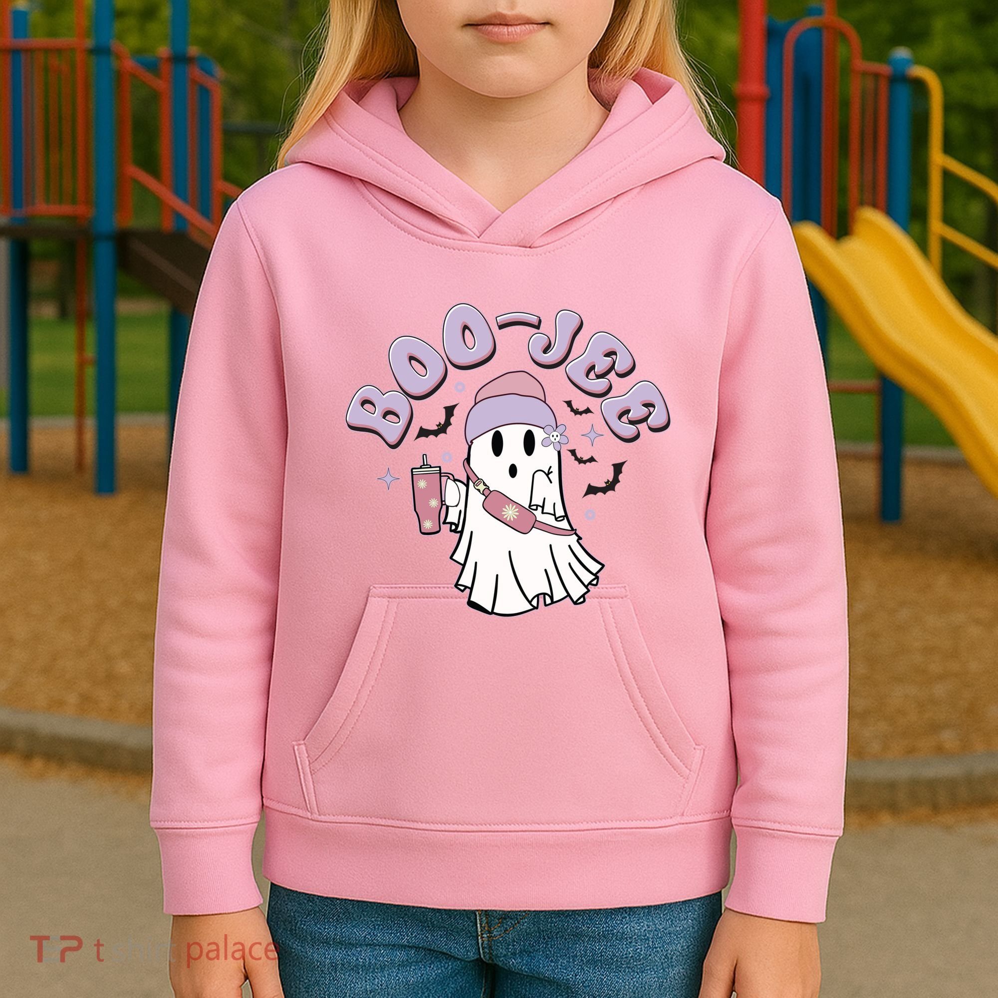 Funny Halloween Boo Jee Ghost Kids Hoodie