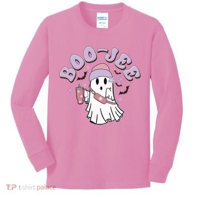 Funny Halloween Boo Jee Ghost Kids Long Sleeve Shirt