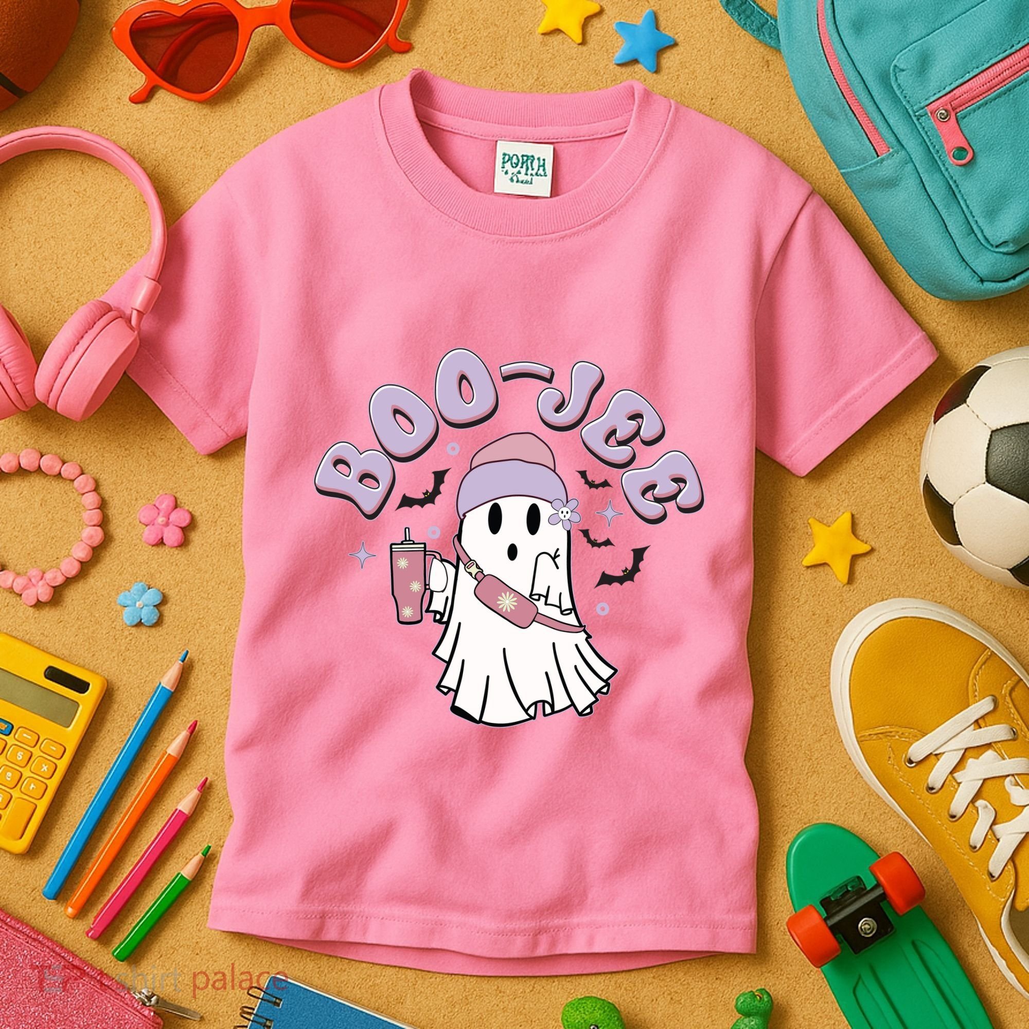 Funny Halloween Boo Jee Ghost Kids T-Shirt