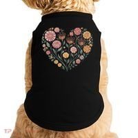 Flowers Heart Boho Wildflowers Doggie Tank thumb 0