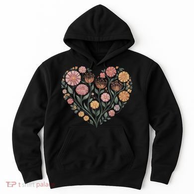 Flowers Heart Boho Wildflowers Hoodie