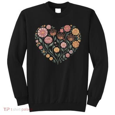 Flowers Heart Boho Wildflowers Sweatshirt