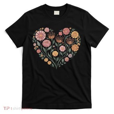 Flowers Heart Boho Wildflowers T-Shirt