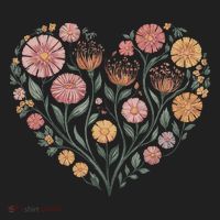 Flowers Heart Boho Wildflowers Beanie thumb 2