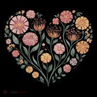 Flowers Heart Boho Wildflowers Women's Hoodie thumb 2