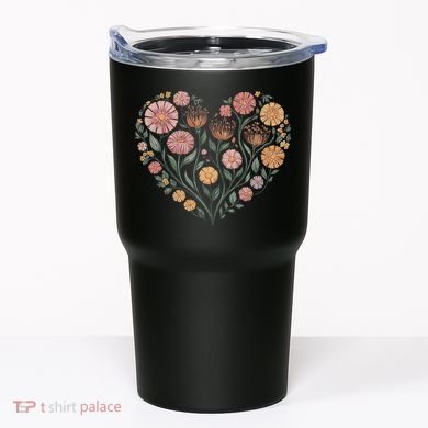 Flowers Heart Boho Wildflowers Tumbler