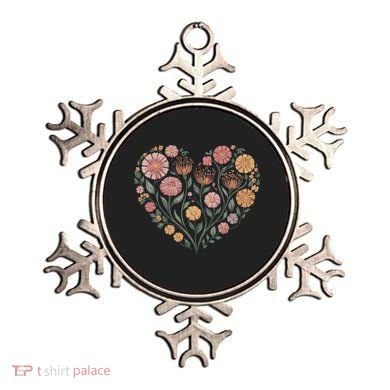 Flowers Heart Boho Wildflowers Ornament