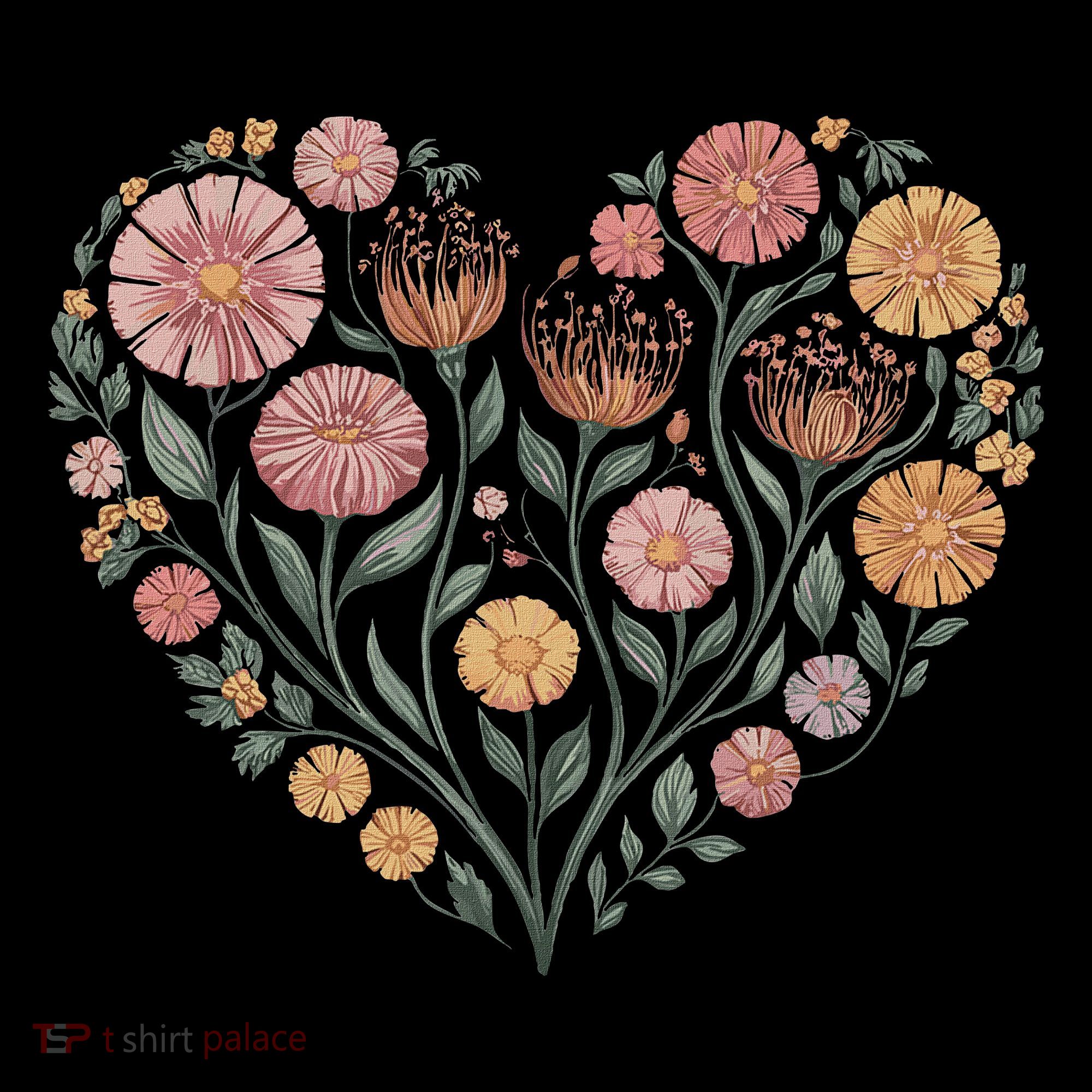 Flowers Heart Boho Wildflowers Women's Tank Top