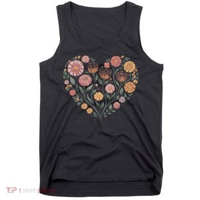 Flowers Heart Boho Wildflowers Tank Top