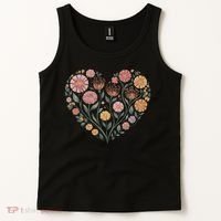 Flowers Heart Boho Wildflowers Tank Top thumb 2