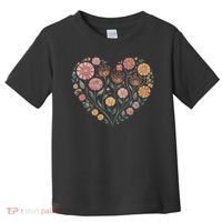 Flowers Heart Boho Wildflowers Toddler T-Shirt thumb 0