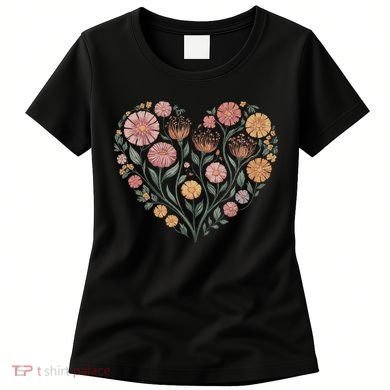 Flowers Heart Boho Wildflowers Women's T-Shirt