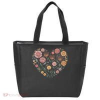 Flowers Heart Boho Wildflowers Tote Bag thumb 0
