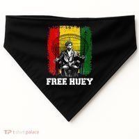 Free Huey Black History & African Roots Afro Empowerment USA-Made Doggie Bandana thumb 0