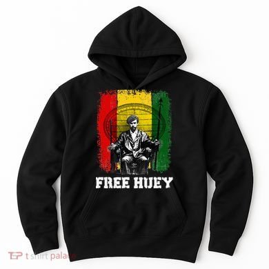 Free Huey Black History & African Roots Afro Empowerment Hoodie