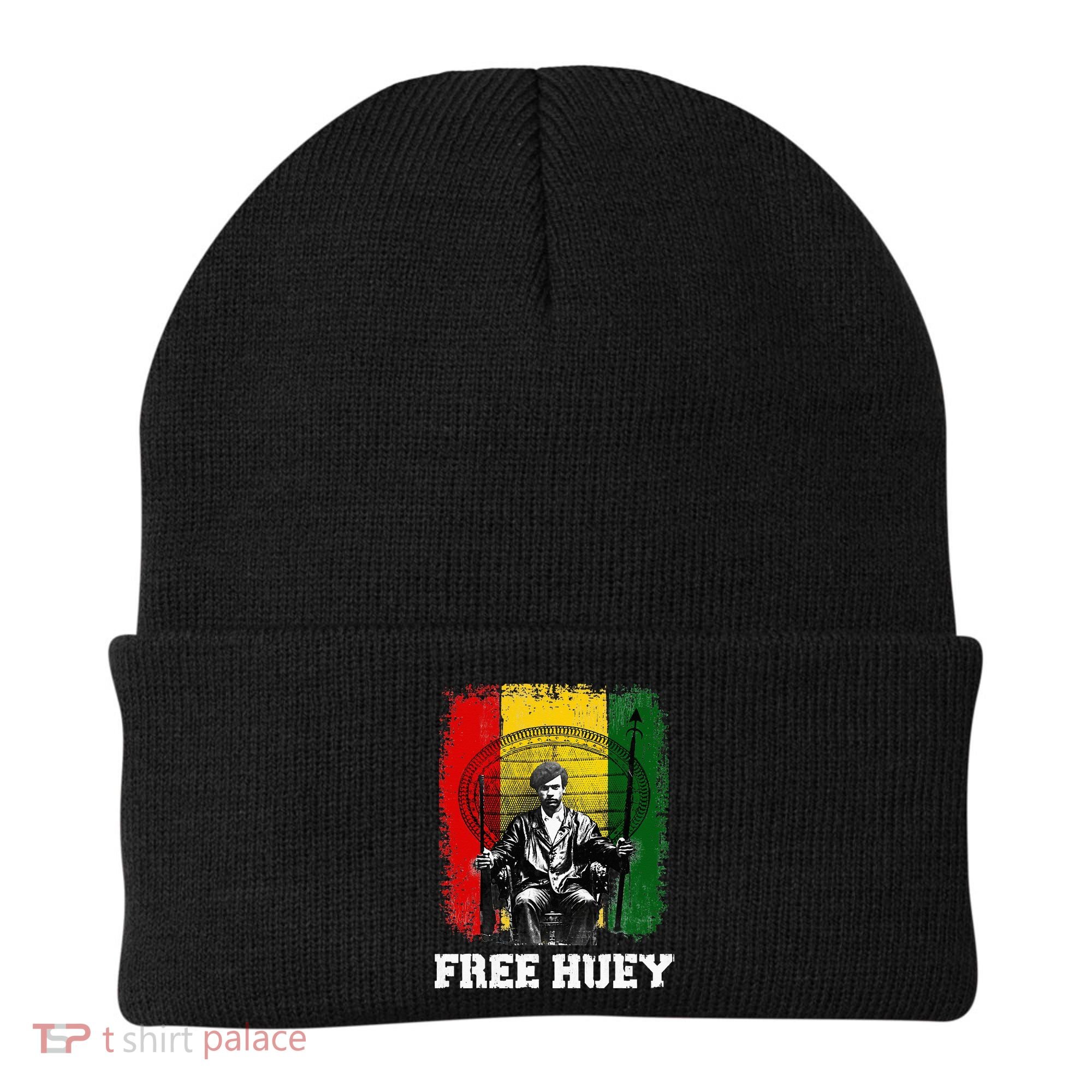 Free Huey Black History & African Roots Afro Empowerment Beanie