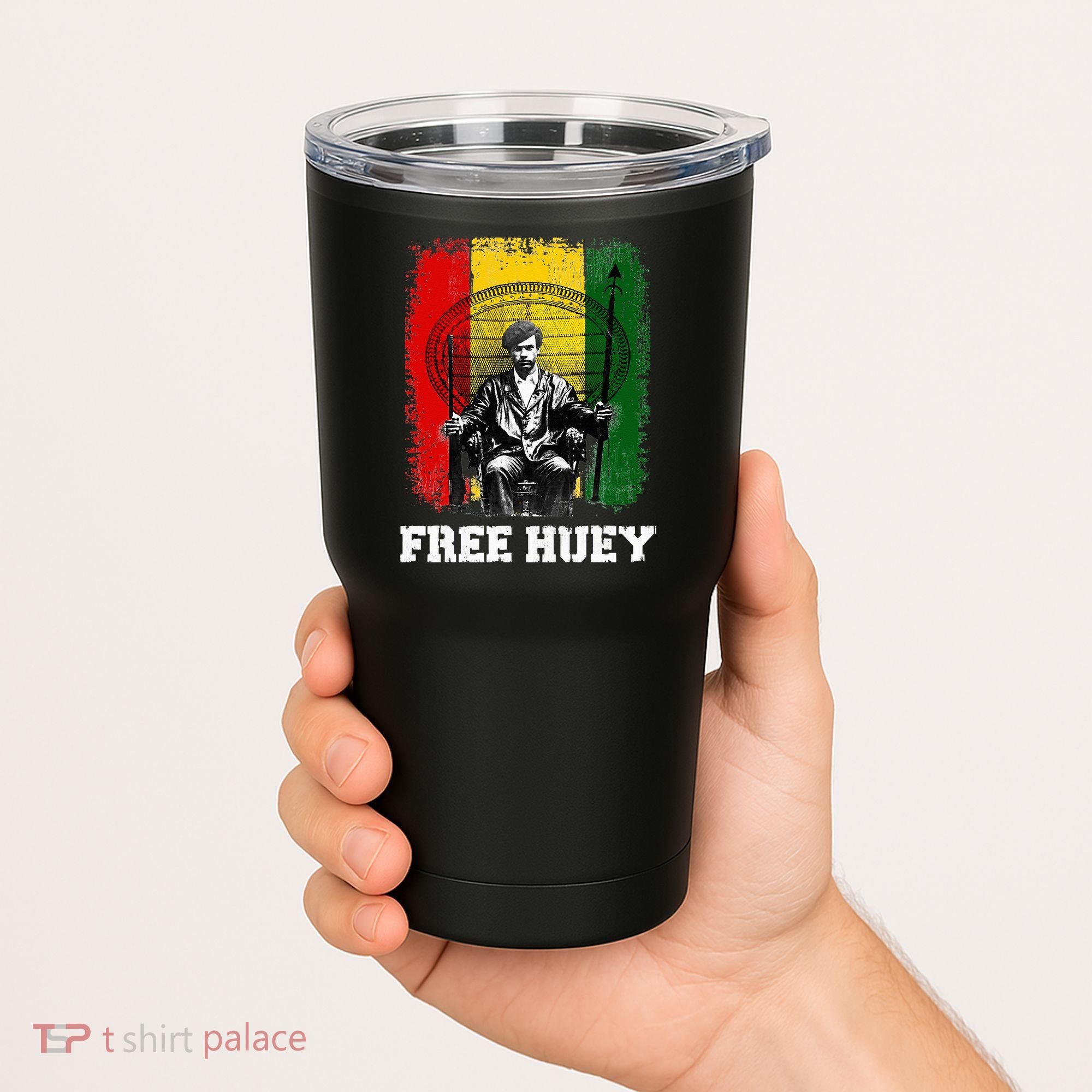 Free Huey Black History & African Roots Afro Empowerment Tumbler