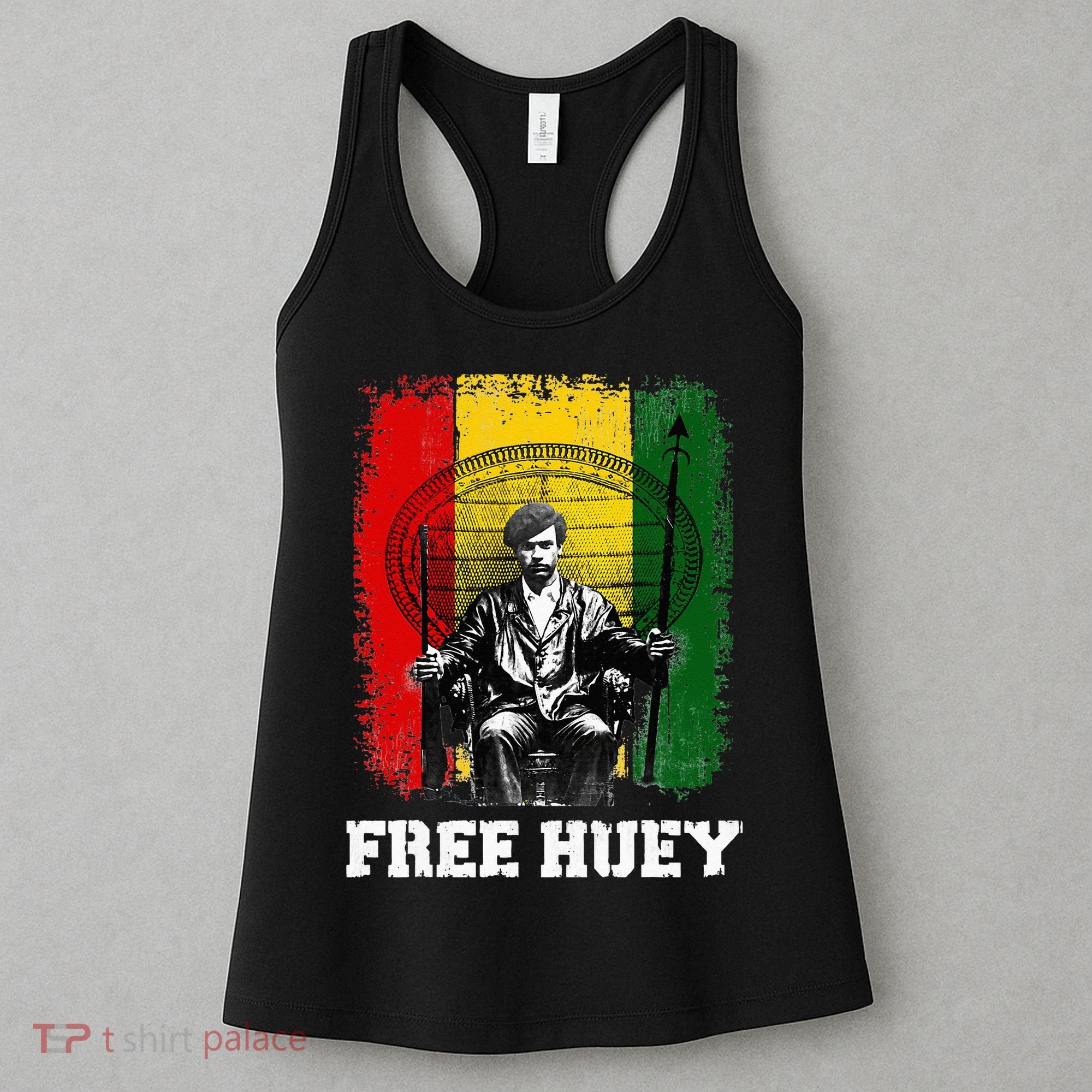 Free Huey Black History & African Roots Afro Empowerment Women's Tank Top