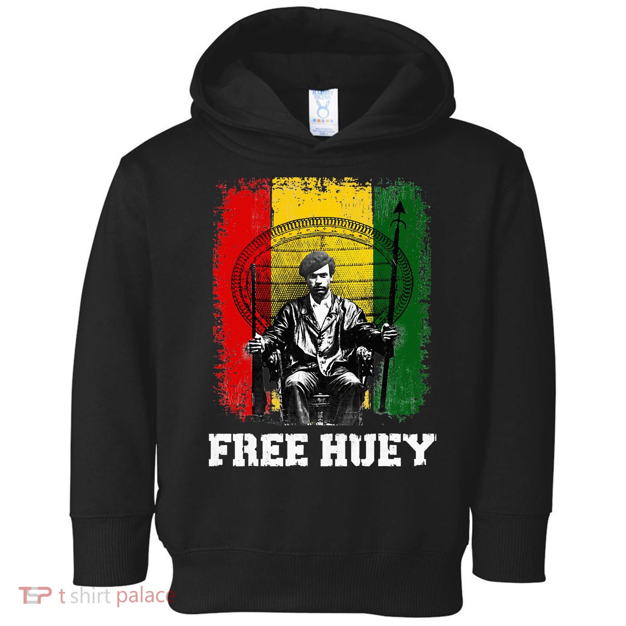 Free Huey Black History & African Roots Afro Empowerment Toddler Hoodie