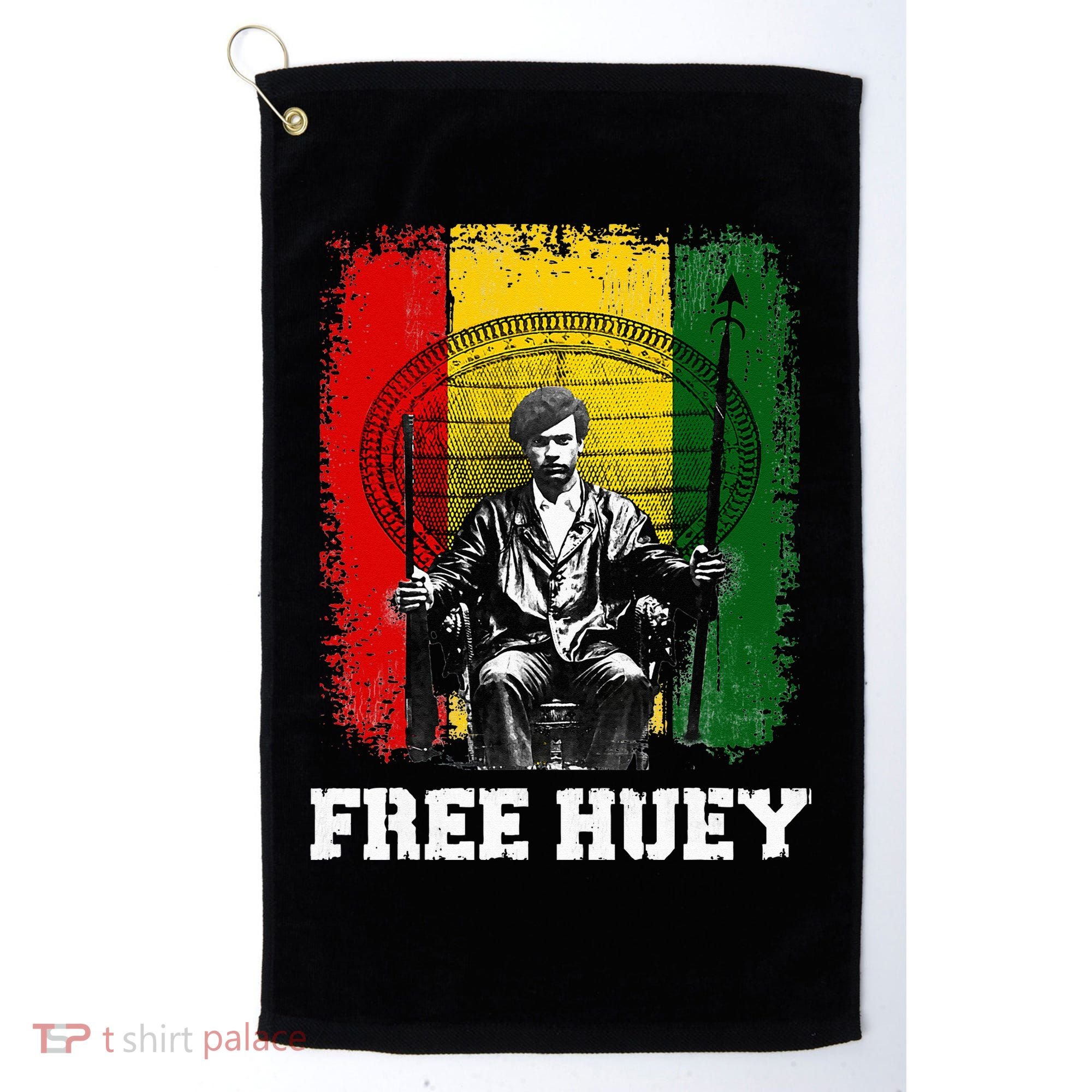 Free Huey Black History & African Roots Afro Empowerment Golf Towel