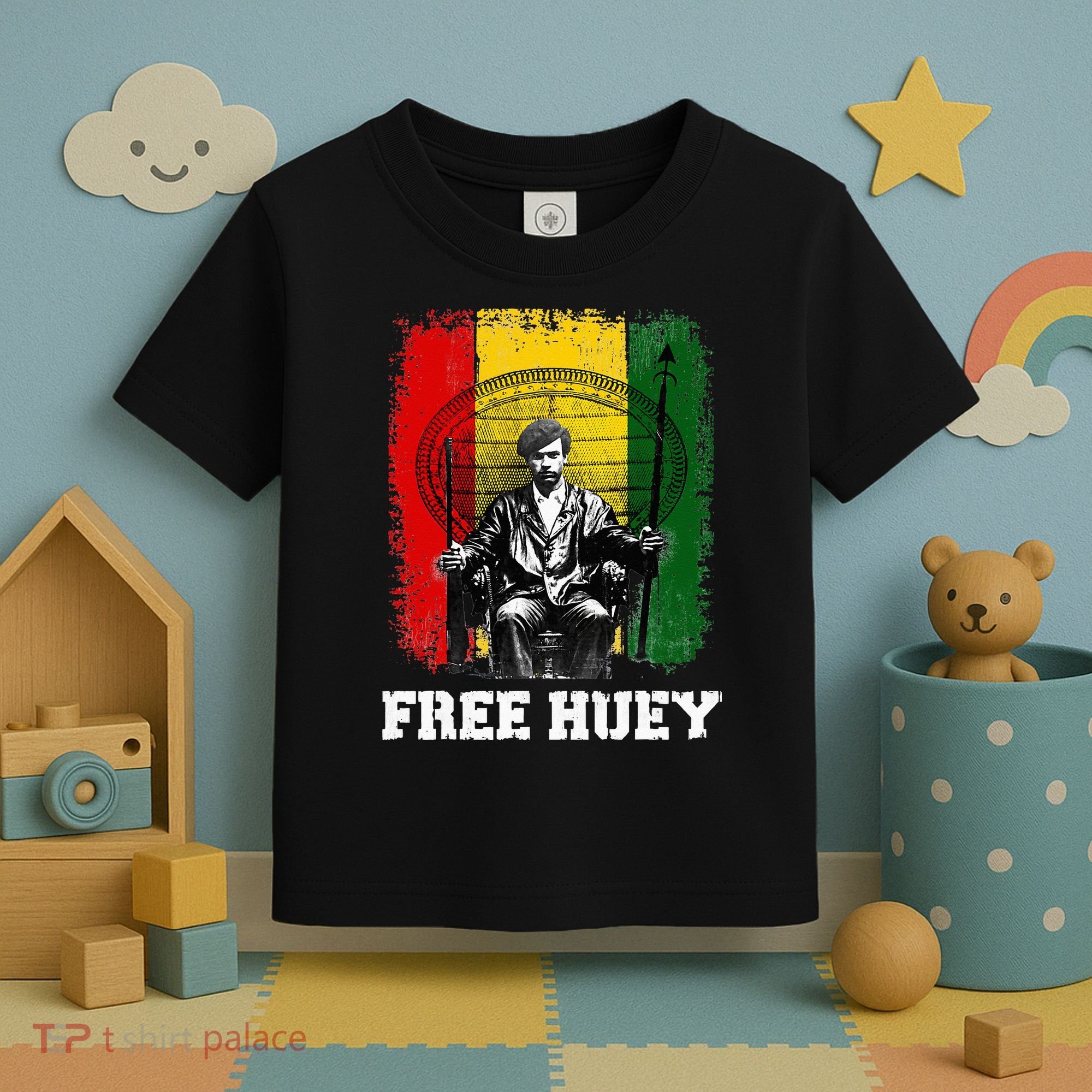 Free Huey Black History & African Roots Afro Empowerment Toddler T-Shirt