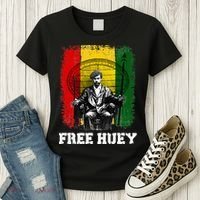 Free Huey Black History & African Roots Afro Empowerment Women's T-Shirt thumb 3