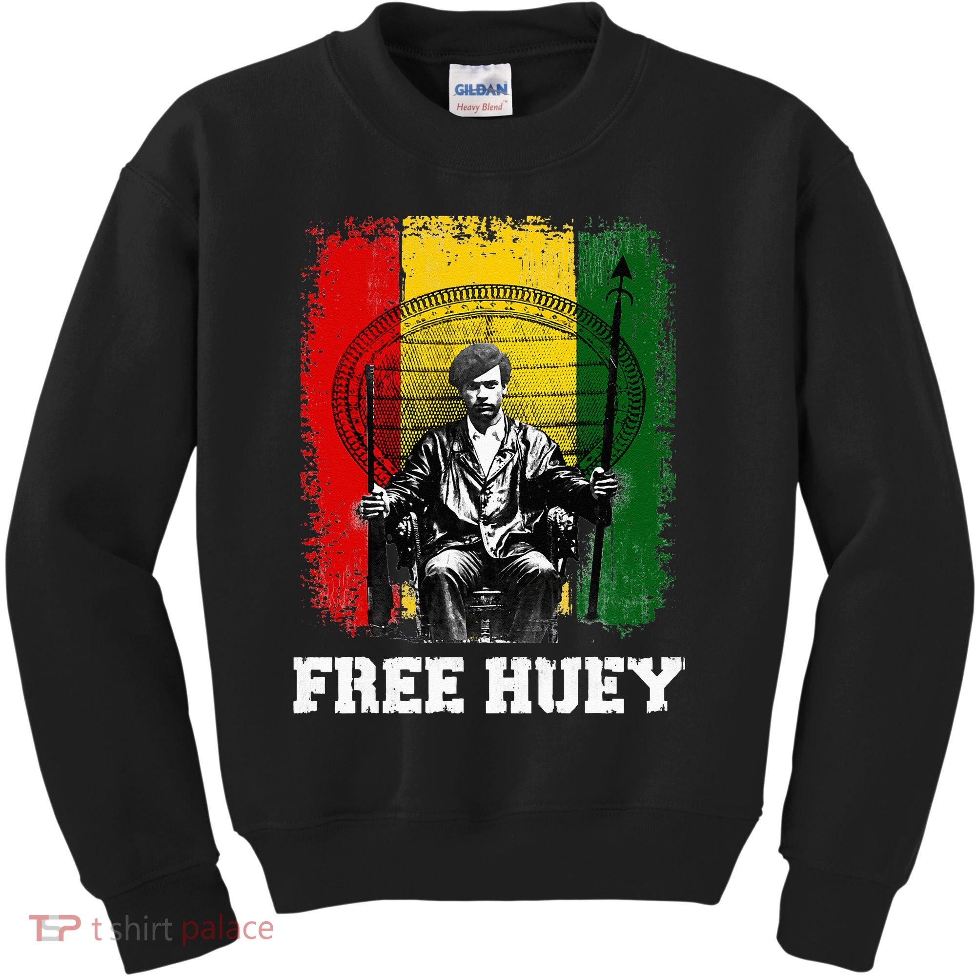 Free Huey Black History & African Roots Afro Empowerment Kids Sweatshirt