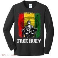 Free Huey Black History & African Roots Afro Empowerment Kids Long Sleeve Shirt thumb 0
