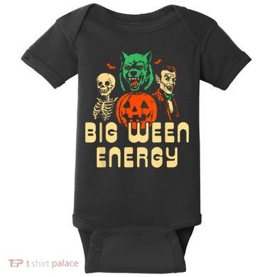 Funny Halloween Big Ween Energy Baby Bodysuit