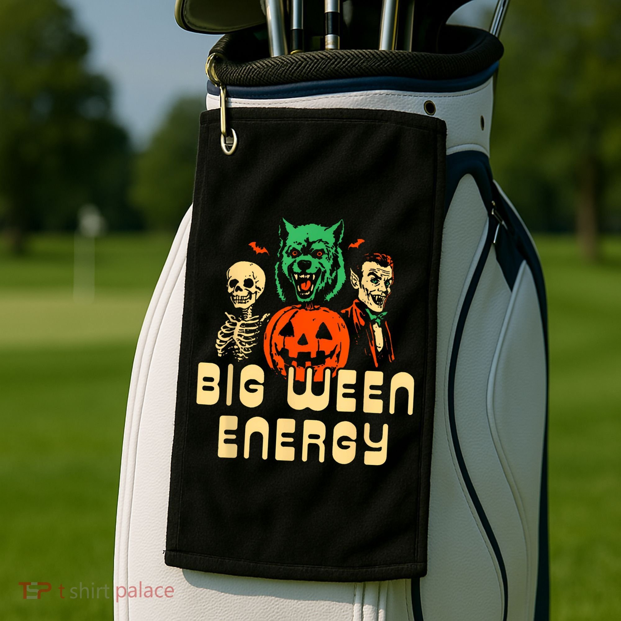 Funny Halloween Big Ween Energy Golf Towel