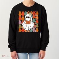 Funny Halloween Booooks Cute Book Lover Ghost Women's Sweatshirt thumb 0
