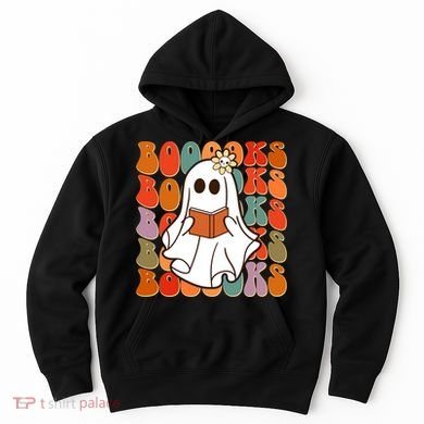 Funny Halloween Booooks Cute Book Lover Ghost Hoodie