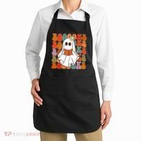 Funny Halloween Booooks Cute Book Lover Ghost Apron thumb 2