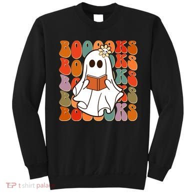 Funny Halloween Booooks Cute Book Lover Ghost Sweatshirt